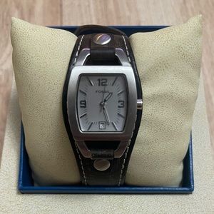 Fossil JR-8130 Brown leather strap Women's Watch New Battery